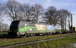 193 232  Flying Dutchman  auf Umleiterkurs bei Boisheim, 19.1.19.