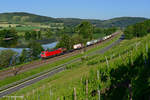 Am 23.06.2020 ist 193 337 bei Gambach (Maintal) auf dem Weg nach Süden.