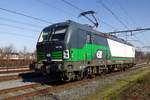 ELL/LTE 193 733 ist zurück in Oss am 2 März 2021 nachdem sie das 1.Teil der Getreidezug aus Oss nach Nijmegen gezogen hat.