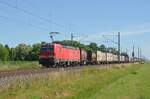 Mit einem Bertschi-Containerzug am Haken rollte 193 335 am 06.07.21 durch Braschwitz Richtung Halle(S).
