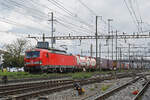 Siemens Vectron 193 328-2 der DB durchfährt am 18.04.2024 den Bahnhof Pratteln.