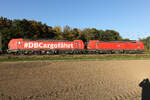 DB rot 193 338 #DB Cargo fährt und 193 352 zusammen am 18.10.2025 bei Eglharting.