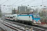 CD 193 574-1 České dráhy  Angie  schiebend am Zugschluss (ICE1548 Berlin-Köln) in Wuppertal, Januar 2026.