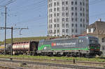 Lok 193 260-7 durchfährt den Bahnhof Pratteln. Die Aufnahme stammt vom 29.04.2017.