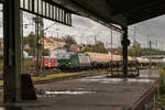 193 225 am 3. Oktober 2017 kurz vor Passau Hbf. Das Bild entstand auf dem Parkplatz hinter dem ehem. Güterschuppen, bzw. der ehem. Laderampe. Der Fotograf war mit dem Foto durchaus zufrieden. 