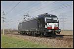 193 602 fährt am 2.04.2019 als Lokzug bei Götzendorf Richtung Ungarn.