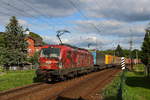 29.5.19 TX Logistik Offroad Werbevectron 193 555 mit KLV von Verona nach Rostock in Remschütz