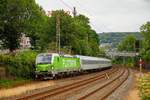 193 990 mit Flixtrain in Wuppertal Sonnborn, am 14.07.2019.