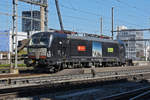 Siemens Vectron 193 712-7 steht auf einem Abstellgleis beim Bahnhof Pratteln. Die Aufnahme stammt vom 31.03.2020.