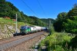 193 228 mit einem Gaskesselzug am 07.08.2020 bei Ingling.