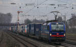 Am 10.01.2021 zog SBBC 193 522`Elbe´ einen Hupac-KV richtung Köln durch Düsseldorf-Rath. 