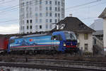 Siemens Vectron 193 519-6 durchfährt den Bahnhof Pratteln. Die Aufnahme stammt vom 26.01.2021.