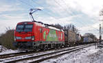 Lokomotive 193 310 mit Gemischtwarenladen am 14.02.2021 in Krefeld.