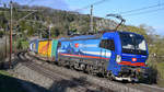 193 523  Lahn  auf Bergfahrt in Villnachern AG (CH) am 03.04.2021. Grüsse zurück an den Lokführer und allzeit gute Fahrt!