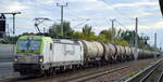 ITL - Eisenbahngesellschaft mbH, Dresden [D] mit  193 785-3  [NVR-Nummer: 91 80 6193 785-3 D-ITL] und Kesselwagenzug (leer) Richtung Stendell am 20.09.21 Berlin Blankenburg.