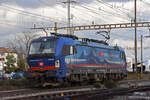 Siemens Vectron 193 531-1 durchfährt solo den Bahnhof Pratteln.