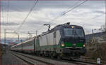 ELL 193 723 zieht EC158 durch Maribor-Tabor Richtung Wien. /4.1.2022