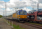 Wegen einem DB-Autozug, welcher im Bahnhof Saarmund auf dem Regelgleis stand und auf den Personalwechsel wartete, wurde 193 500 der NS mit dem EC 2843 am 18.04.24 über das Bahnsteiggleis