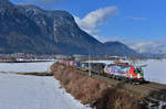 193 640 + 189 932 mit DGS 40561 am 18.02.2017 bei Kirchbichl. 