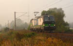 193 238 der WLC rollte am Morgen des 28.09.17 Lz durch Jeßnitz Richtung Dessau.