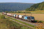 KLV WLC DGS 41143 Duisburg Rheinhausen-Budapest soroksari mit 193 804 am 28.09.2017 in Harrbach gen Würzburg