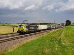 Die 193 554 mit einem KLV-Zug am 14.07.2018 unterwegs bei Ramelsbach.