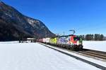 193 640 + 193 552 mit DGS 40561 am 16.02.2019 bei Niederaudorf.