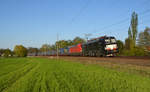 Am Abend des 22.04.19 führten 193 705 und 193 314 einen KLV-Zug der Spedition LKW-Walther durch Burgkemnitz Richtung Bitterfeld.