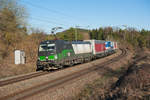 193 264 von ELL für TX Logistik mit einem KLV-Zug bei Kerschhofen Richtung Nürnberg, 22.03.2019