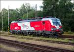 Cargo Motion 193 750-7 (Vectron MS)am 2. 9. 2020 im Bahnhof Jindřichův Hradec.Die Lokomotive ist von ELL (European Locomotive Leasing Austria) geleast.