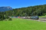 193 258 mit einem KLV am 04.09.2020 bei Goldau.