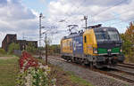 KOMM ZUM ZUG - Lokomotive 193 243 (Wiener Lokoalbahn) am 10.10.2020 auf der Hochfelder Eisenbahnbrücke in Duisburg.