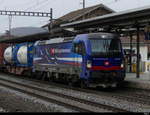 SBB - Lok 193 532 vor Güterzug bei der durchfahrt in Sissach am 26.02.2021