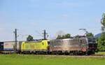 17400 Pferde im Doppelpack auf der Inntalbahn. 193 657 und 193 559 mit KLV am 10.07.2021 auf dem Weg in Richtung Brenner bei Brannenburg