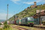 193 259 SBB Cargo International mit KLV in Kaub, am 16.06.2021.