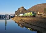 193 729, 193 735 und 740 413 (LTE) waren am 13.02.22 im letzen Sonnenlicht in Ústí nad Labem-Střekov zu sehen.