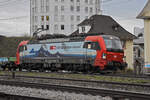 Siemens Vectron 193 478-5 durchfährt am 02.02.2023 den Bahnhof Pratteln.