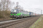 193 275-5 mit einem Aufliegerzug am 22.03.2023 bei Kerzell