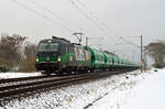 Mit einem Silozug der slowakischen PVT rollte 193 261 der LTE am 03.12.23 durch Greppin Richtung Dessau.
