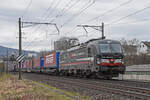 Siemens Vectron 193 657-4 fährt am 16.02.2024 Richtung Salina Raurica.