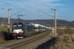 Ein Vectron im Abendlicht in Oberheßbach am 18.03.2016