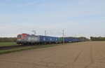 193 504 PKP-Cargo mit Container bei Sierße am 30.04.2016