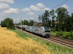 Die 193 817 und die 193 811 mit einem Kesselzug am 23.07.2016 unterwegs bei Kimpling.