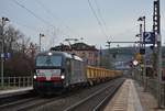 193 601 zog am 4.2.17 den Stuttgart21 Aushubzug durch Veitshöchheim Richtung Würzburg.