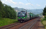 193 220 führte für ihren Mieter Lokotrain einen Silozug am 11.06.19 durch Krippen Richtung Bad Schandau. 