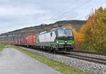 ELL 193 760 mit einem Containerzug bei Thüngersheim gen Würzburg.26.10.2021