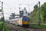 Gegen 7:40 fährt 193 759 mit dem EN420 nach Amsterdam mit ca 20Minuten Verspätung durch Grevenbroich Erftwerk weiter in Richtung Mönchengladbach.