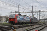 Doppeltraktion, mit den Siemens Vectron 193 654-1 und 193 468-2 durchfährt am 29.03.2023 den Bahnhof Pratteln.