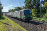 193 275-5 mit einem Aufliegerzug am 14.09.2023 Kerzell in Richtung Fulda unterwegs.