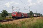 Am 12.09.21 führte 193 374 einen gemischten Güterzug durch Radis Richtung Bitterfeld.